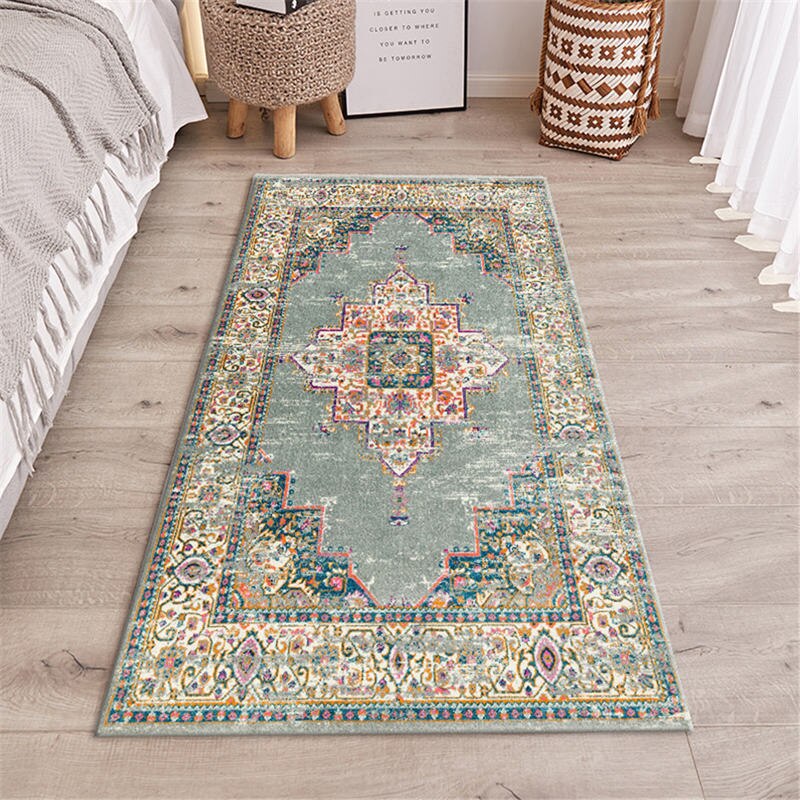 Tapis de cuisine rétro de Style persan, tapis de chevet à fleurs Vintage, ethnique bohémien, lavable pour sol, paillasson de salle de bain: 1 / 1pcs 40x60cm