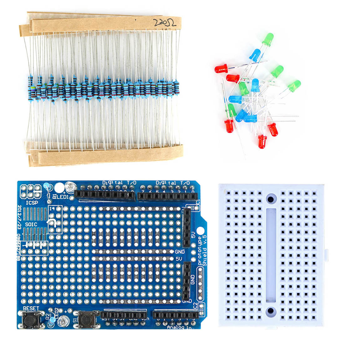 Mini Steckbrett + Prototyp Schild Bausatz mit Widerstand Und LED für Arduino