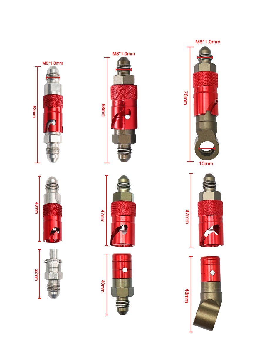 Alocnstar Aluminum AN-3 AN3 Straight Bend Brake Line Fluid Quick Release Connect Fitting Adapter Kit For Kawasaki Ninja DUCATI