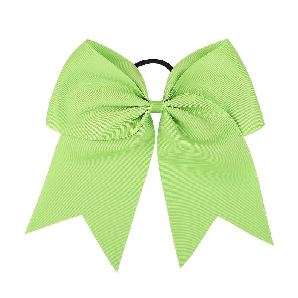 1 Uds. Lazos grandes de Color sólido con lazos elásticos para el cabello para niñas, cinta para el pelo con lazo, banda de goma, accesorios para el cabello para niños: Gris claro