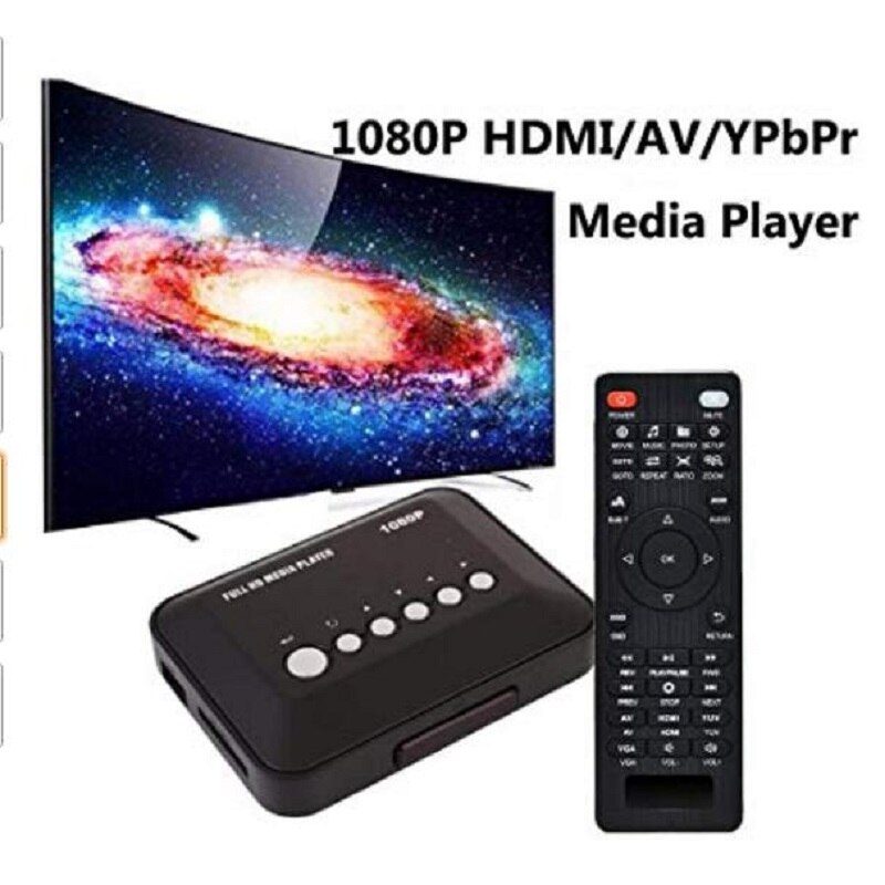 1080P HD Media player SD/MMC TV Video &#39;S SD MMC RMVB MP3 Multi TV USB HDMI Media Player box Ondersteuning USB Harde schijf