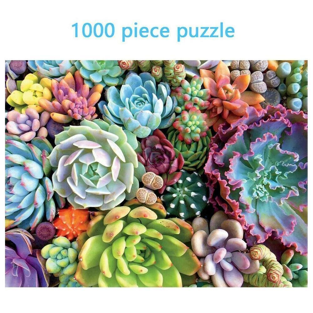 Vetplanten 1000 Stuks Volwassen Kinderen Puzzel Rechthoekige Papier Puzzel Speelgoed 1000 Stuks Van Educatief Speelgoed