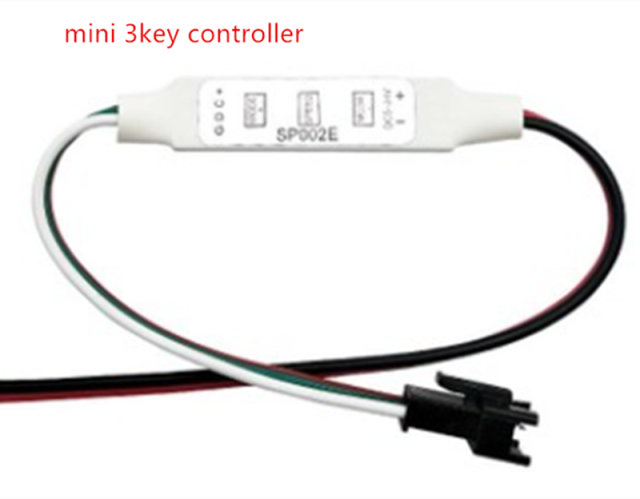 Mini 3key RF 14key 17key 21key Led Pixel Strip DC5-24V Light Controller For WS2811 WS2812B SK6812 6803 With Remote Controller: 3key mini controller