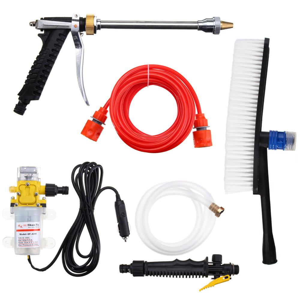 160PSI 100W DC 12V High Pressure Car Washer Cleaner Water Wash Pump Sprayer Kit
