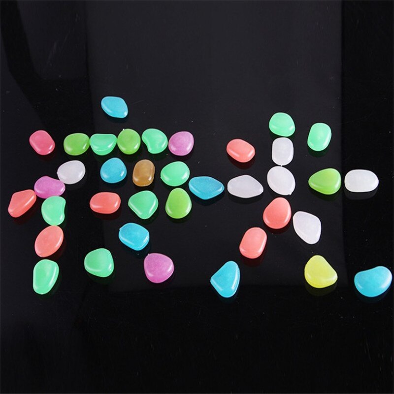 10 Pcs Amazing Garden Decor Luminous Stones Glow In the Dark Pebbles Light Emitting Aquarium Fish Tank Decoration Pebble Rocks