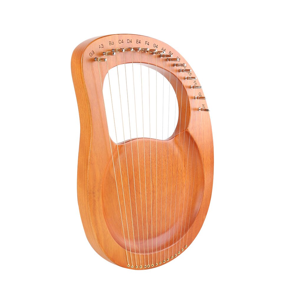 Harp Mahogany Body Musical Instrument Solid Wooden String Musical Instrument Reindeer 16 Strings Mahogany Lyre