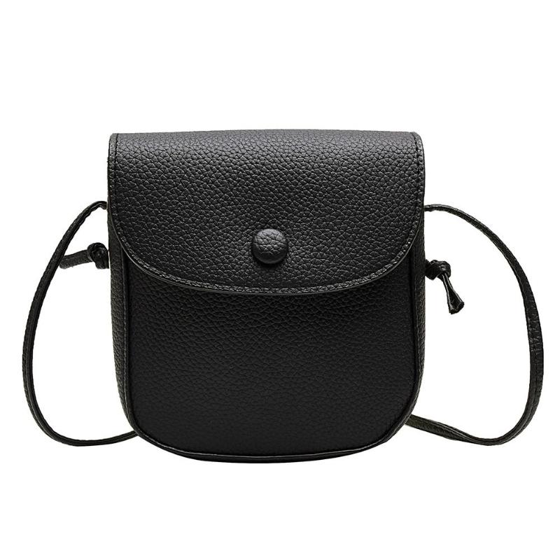 Vrouwen Vintage Portemonnee Tas Dames Mode PU Leather Crossbody Schoudertas Vrouwen Litchi Patroon Schouder Handtas: Black