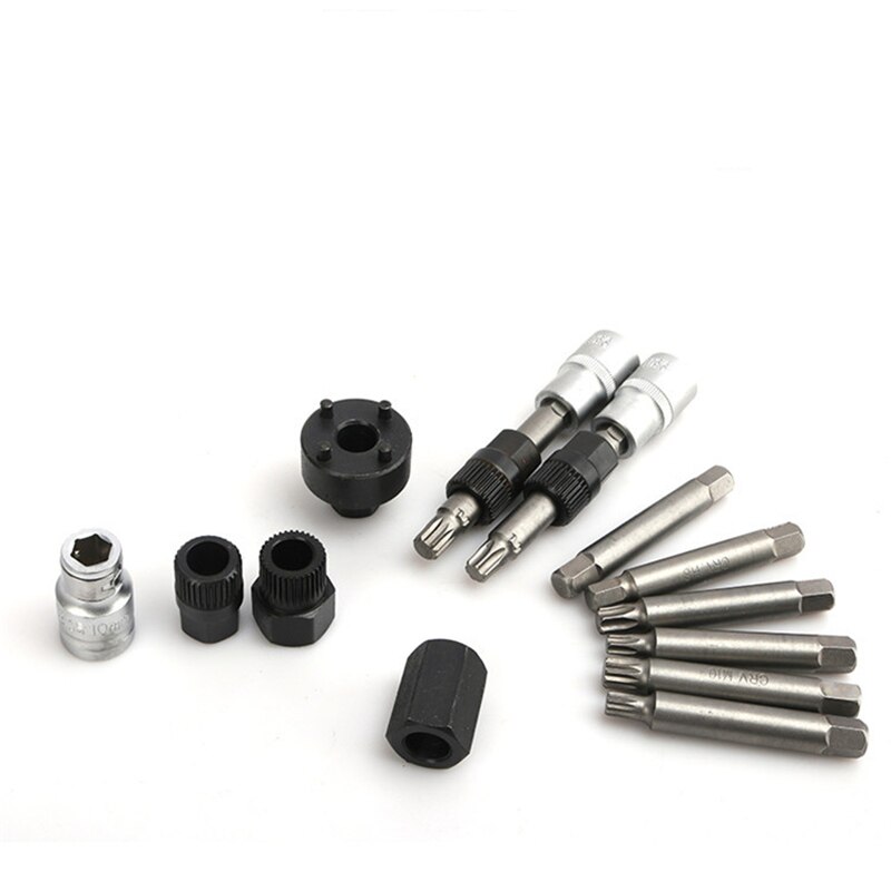 13pc alternator pulley tool kit Alternator tool set / repair / removal / pulley crankshaft pulley tool
