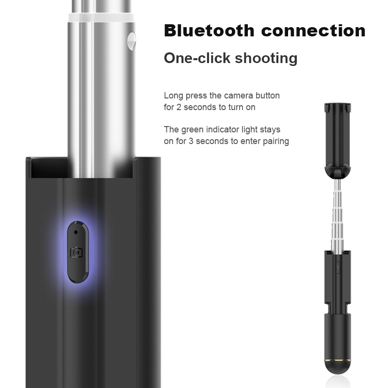 Mini Bluetooth Selfie Stick Wireless Foldable Handheld Extendable Selfiestick For iPhone 12 11 Pro Max Xiaomi Huawei