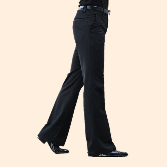 Spring Euro US flare suit Pant style Men's Flared Trousers Formal Pants Bell Bottom Pant Boot Cut Suit Pants Size 28-37: 33 / black