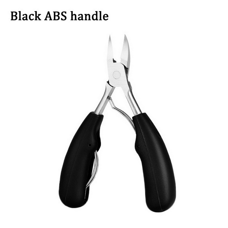 Toe Nail Clippers Remove Dead Skin Nail Correction Nippers Ingrown Toenail Cuticle Scissor Edge Cutter Thick Pedicure Care Tool: Gray