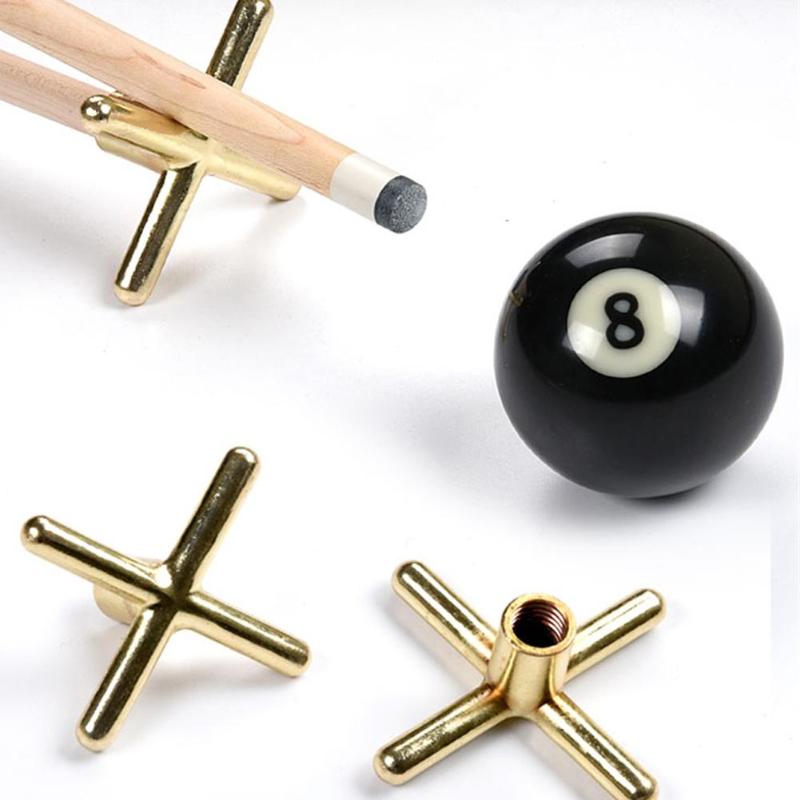 2pc latón puente cabeza taco de billar palo estructura Polo para Snooker billar Bola 9 Snooker & billar accesorios de