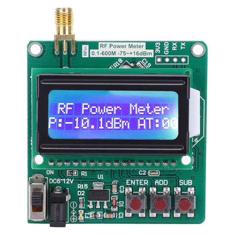 Digitale Rf Power Meter Detector -75-+ 16dBm Ultra-Kleine Lcd Auto Backlight Frequentie Attenustion Module Inspectie test Gereedschap