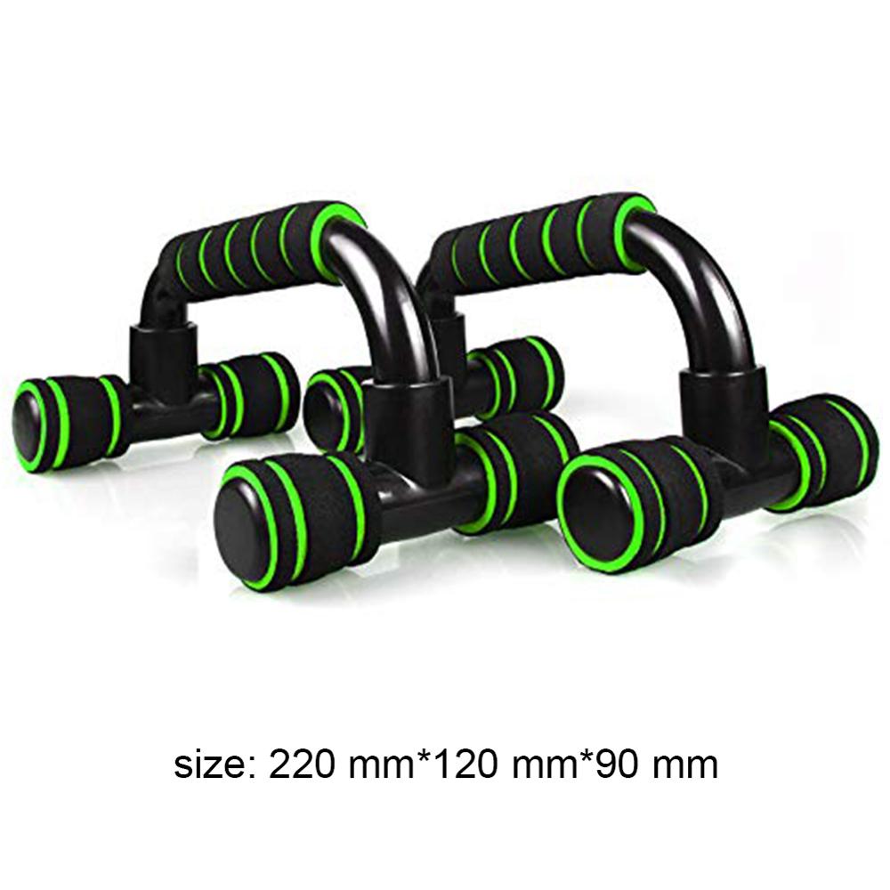 Plastic sports push-up stands bars arm muscle power trainer gym exercise chest training expander equipment parallel bar: Green