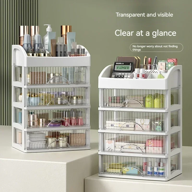 Caixa de armazenamento de mesa gaveta de armazenamento decoração de cabelo armário de armazenamento multi-camada cosméticos caixa de jóias papelaria multifuncional