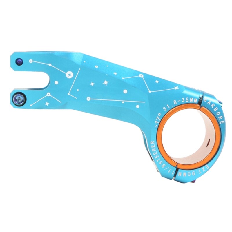 MTB Bicycle Stem -17 Degree Ultralight Aluminum Alloy Road Bike Handlebar Stem XXUF: Blue