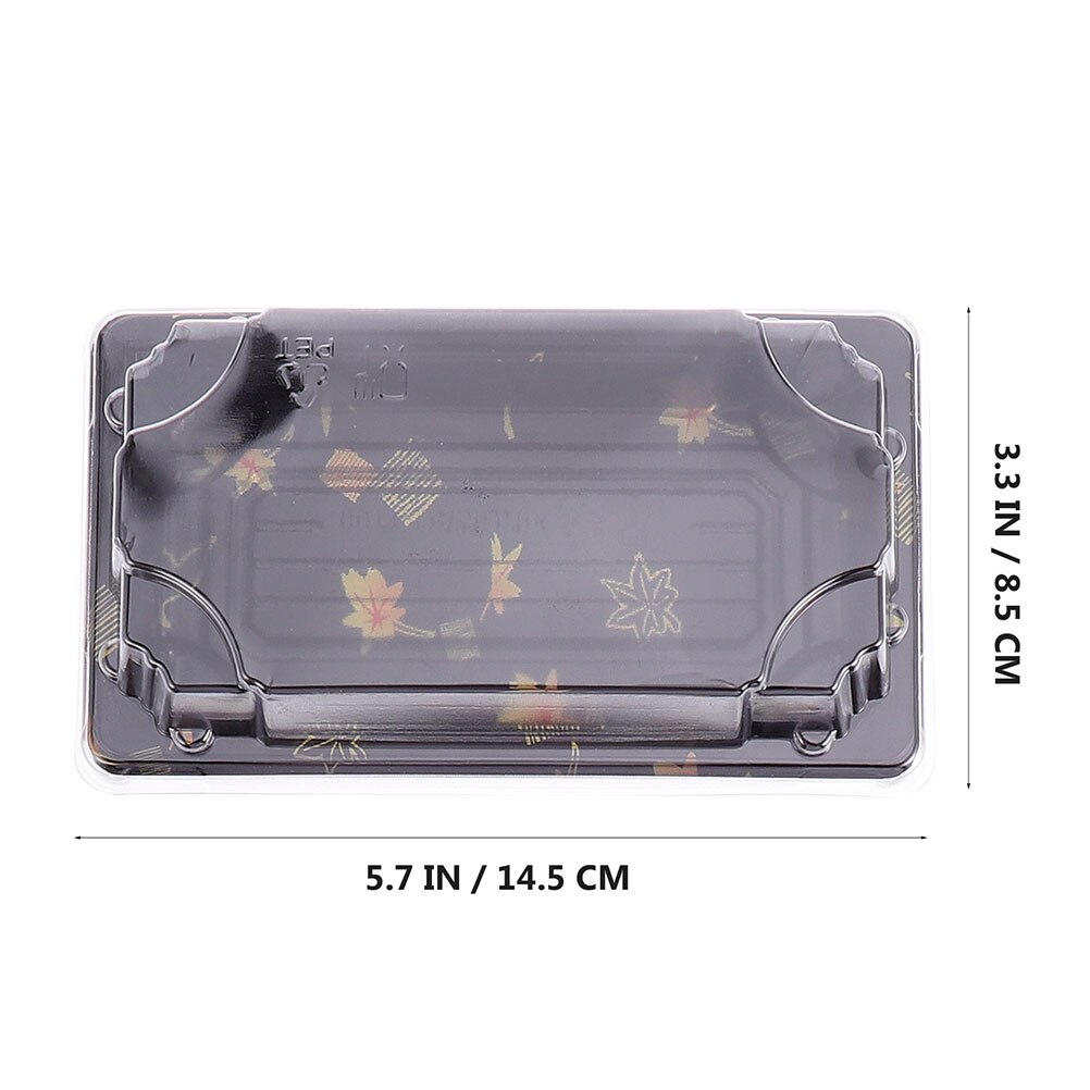 25pcs Sushi Take-out Box Disposable Rectangle Printing Take out Container