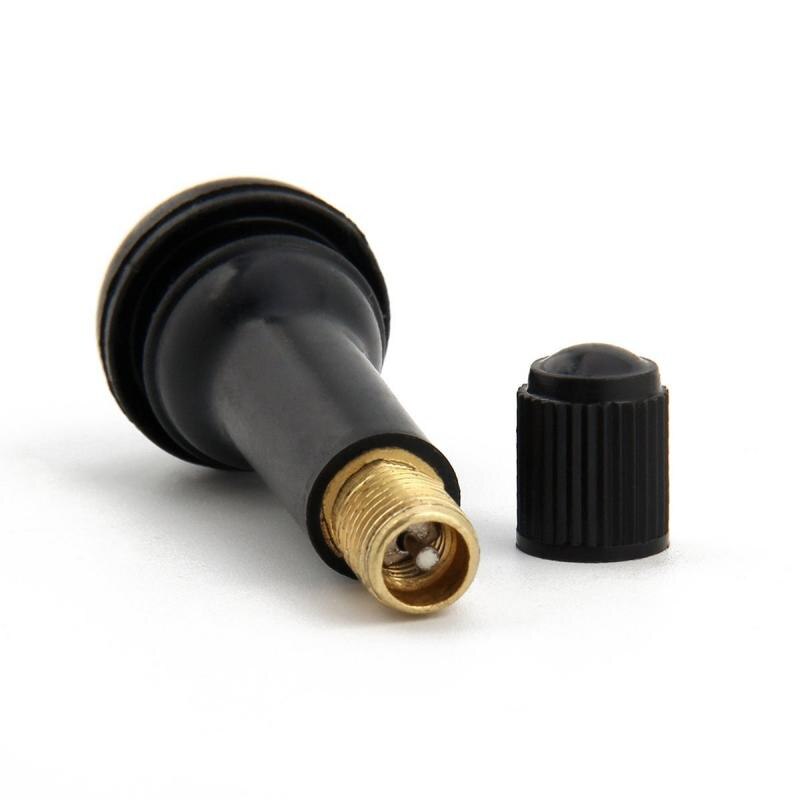 4pcs Car Wheel Tyre Tubeless Tire Tyre Valve TR414 Snap-in Stems Dust Caps Wheels Tires Black Rubber Parts Car Accessories