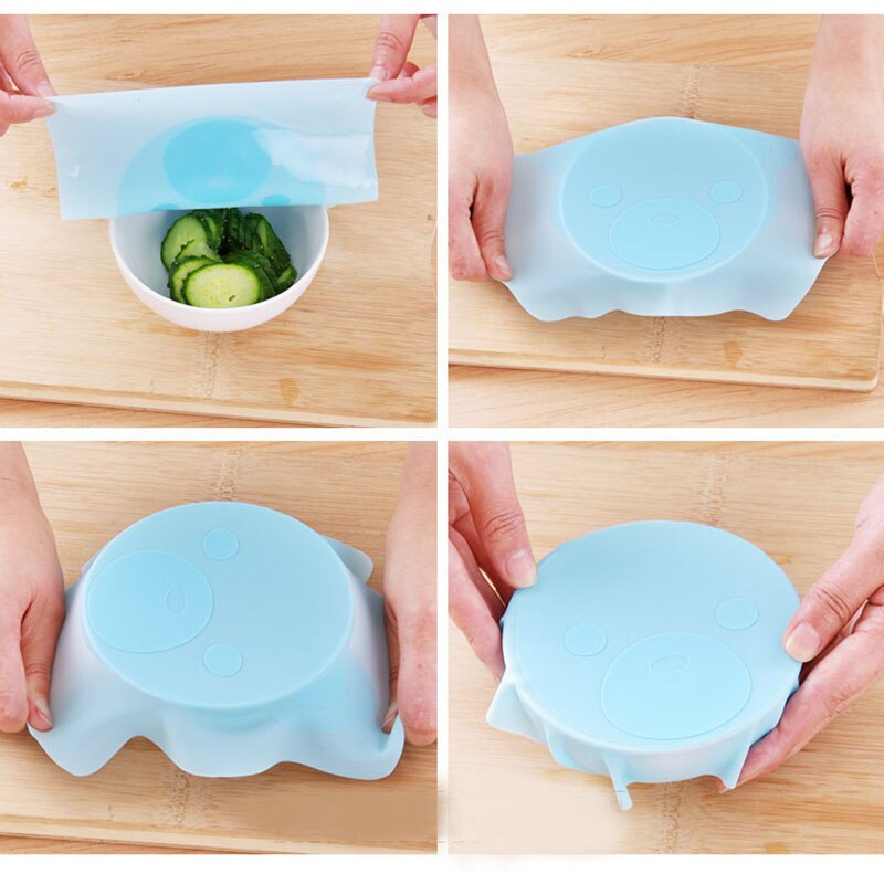 Couvercle couvercle de bol magique silicone | film adhésif réutilisable, cuisine mignonne, bol frais couverture de vaisselle magique, couvercle de micro-ondes, silicone alimentaire non déformé