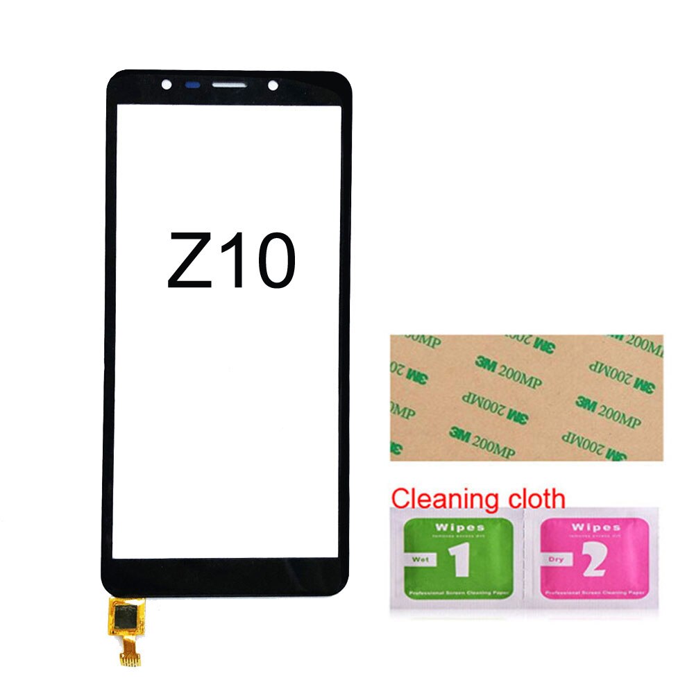 Para Leagoo S11 pantalla táctil para Leagoo Z11 Z10 Digitalizador de pantalla táctil r Sensor vidrio montaje de Panel 3M pegamento toallitas: Z10 Black