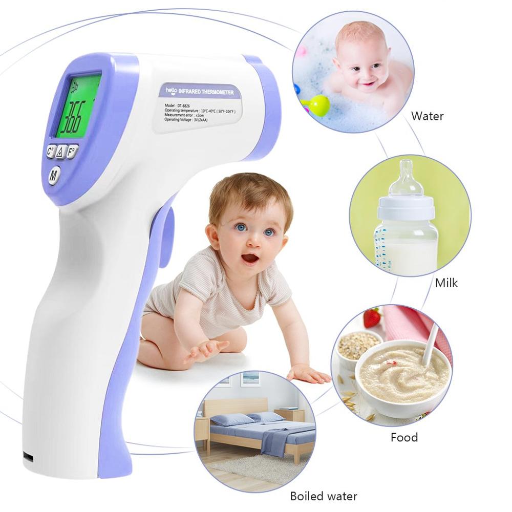 Non-Contact Thermometer Infrared Forehead Digital Temperature Fever Alarm Accurate Instant Reading LCD Display