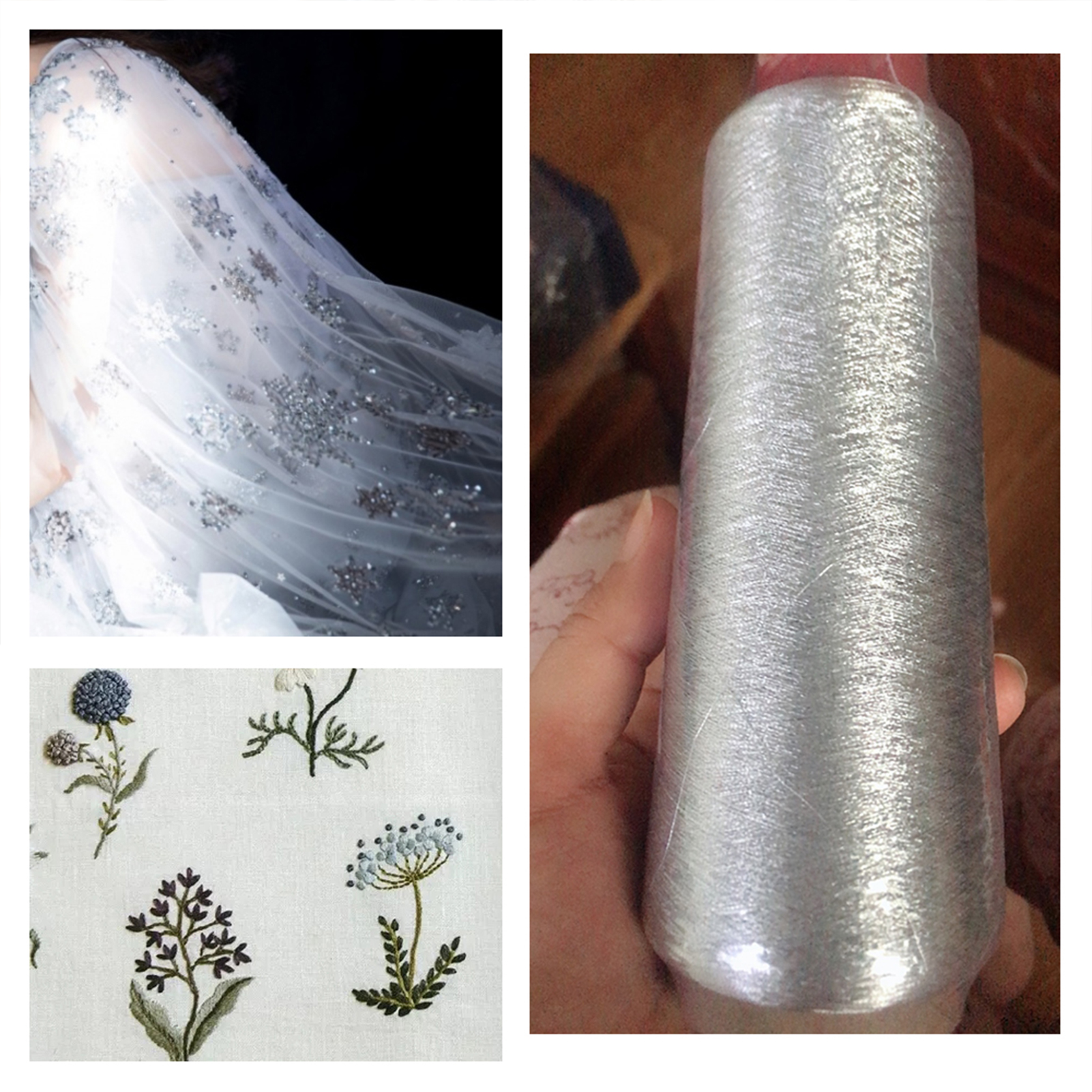 Metallic Embroidery Thread Floss Cross Stitch Thread for Embroidery Clothing DIY Sewing Accessories Tools Gold/Silver Thread