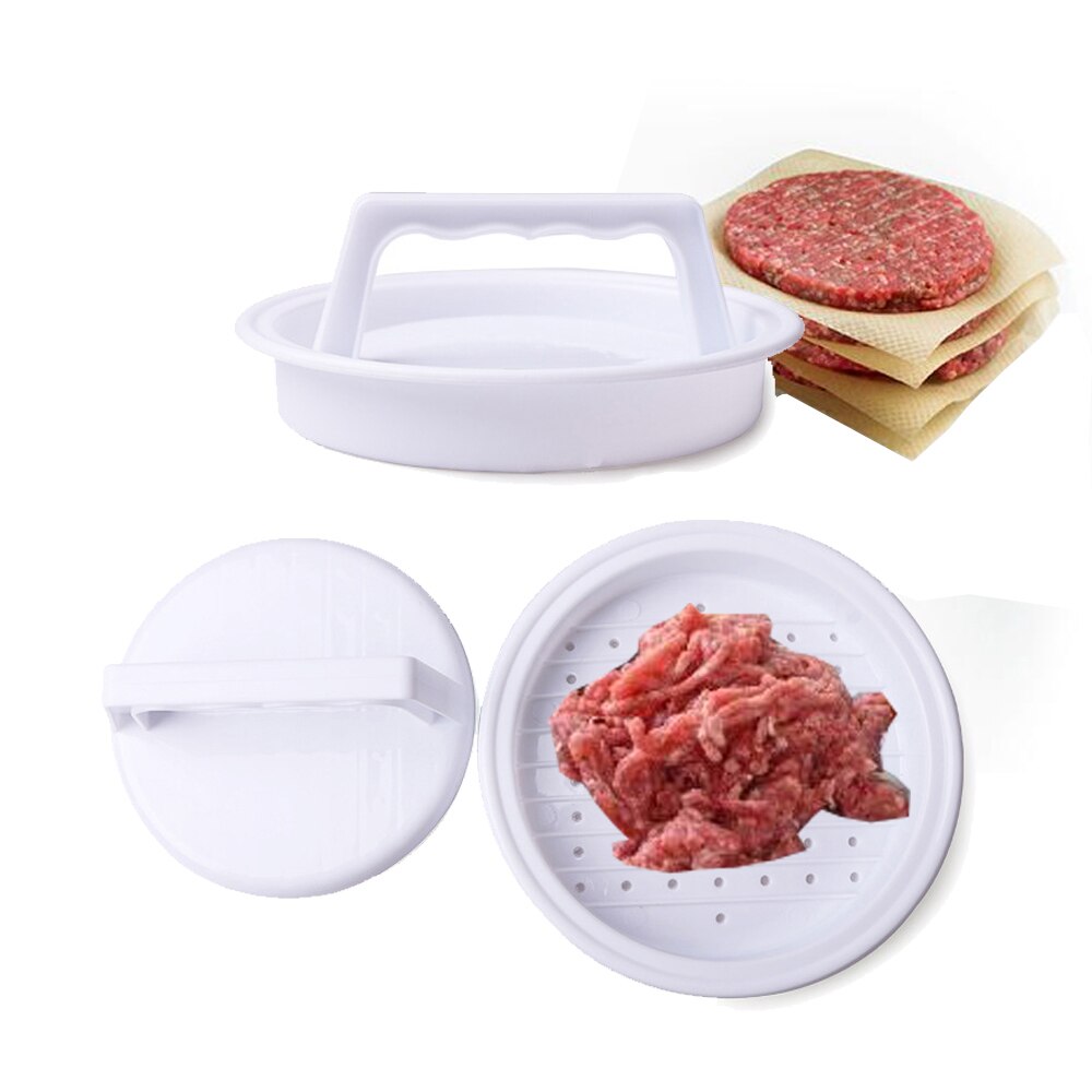 Holdbart plast hamburger kjøtt trykk verktøy sett kjøtt burger maker form diy hamburgere verktøy bbq kjøkken tilbehør
