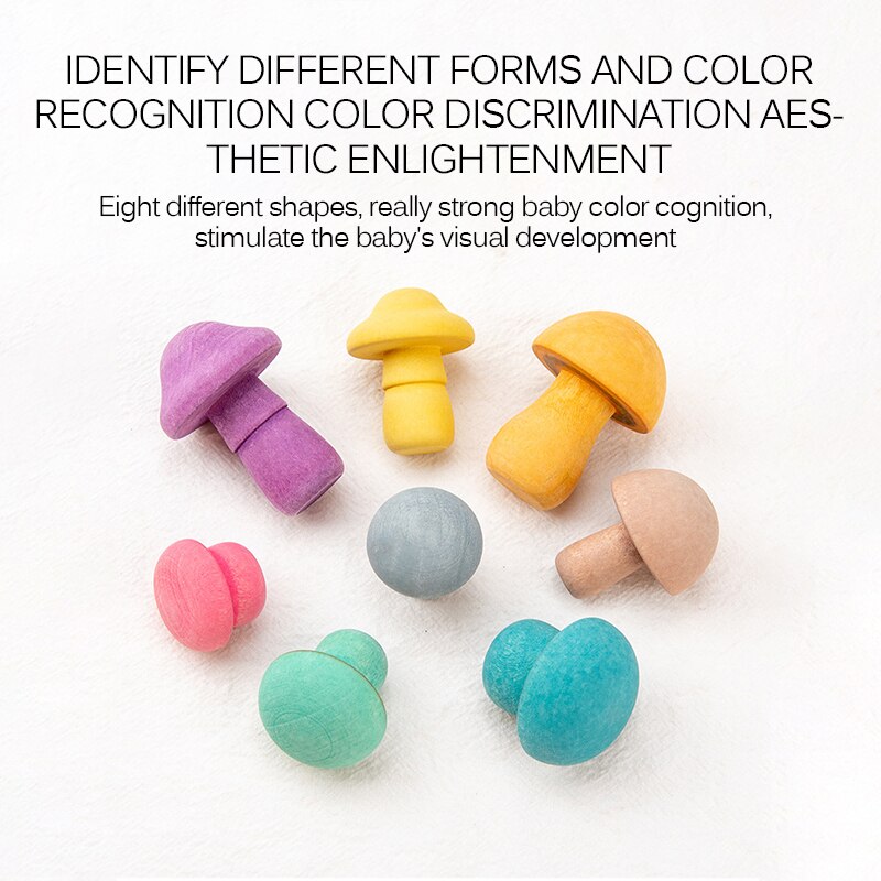 Puzzle Mushroom Picking Game Developmental Shape Matching Assembly Grasp