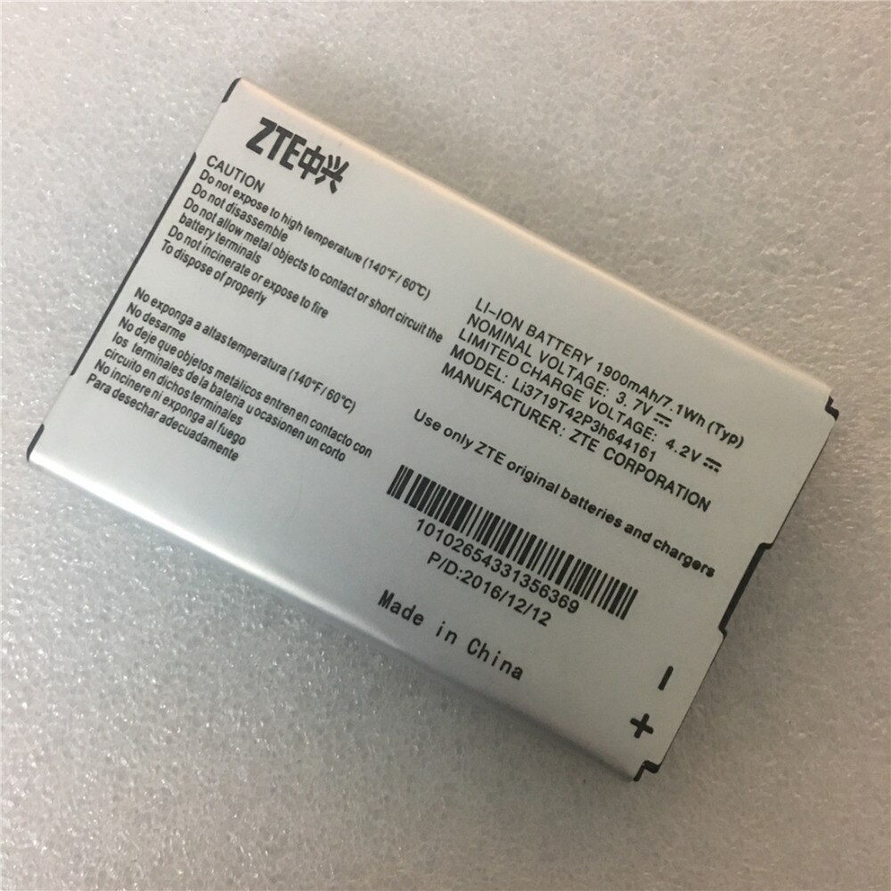 3.7V 1900mAh Li3719T42P3h644161 For ZTE Battery For ZTE Battery Backup Replacement