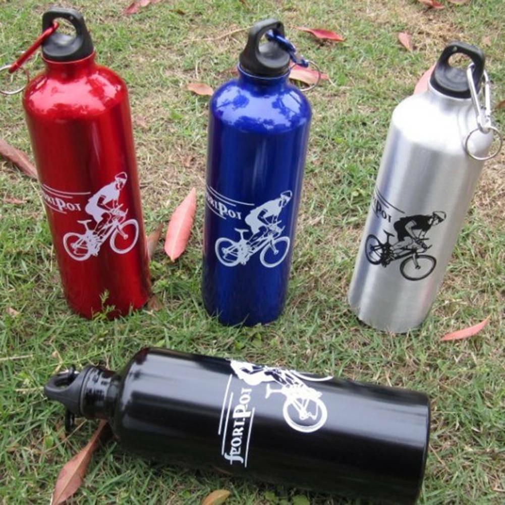 750ml bärbara utomhussporter cykling camping aluminium tålig legering anti-fall vattenflaska kopp