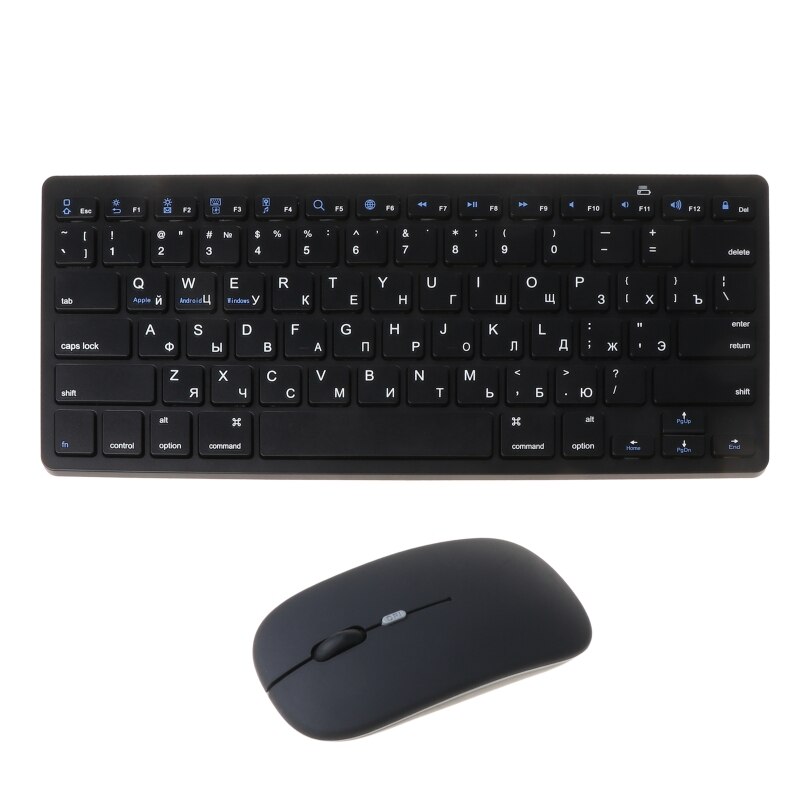 2.4G Wireless Ultra Thin Full Size Silent Keyboard Mouse Set for Notebook Laptop