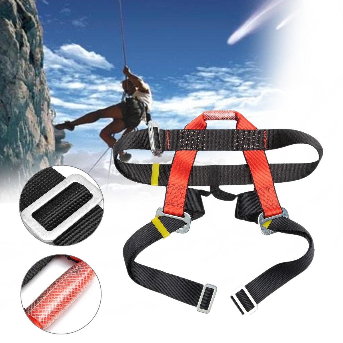 Outdoor Climbing Safety Belt Half Body Protecting for Rock Climbing Downhill Harness Rappel Safety Belt climbing accessories