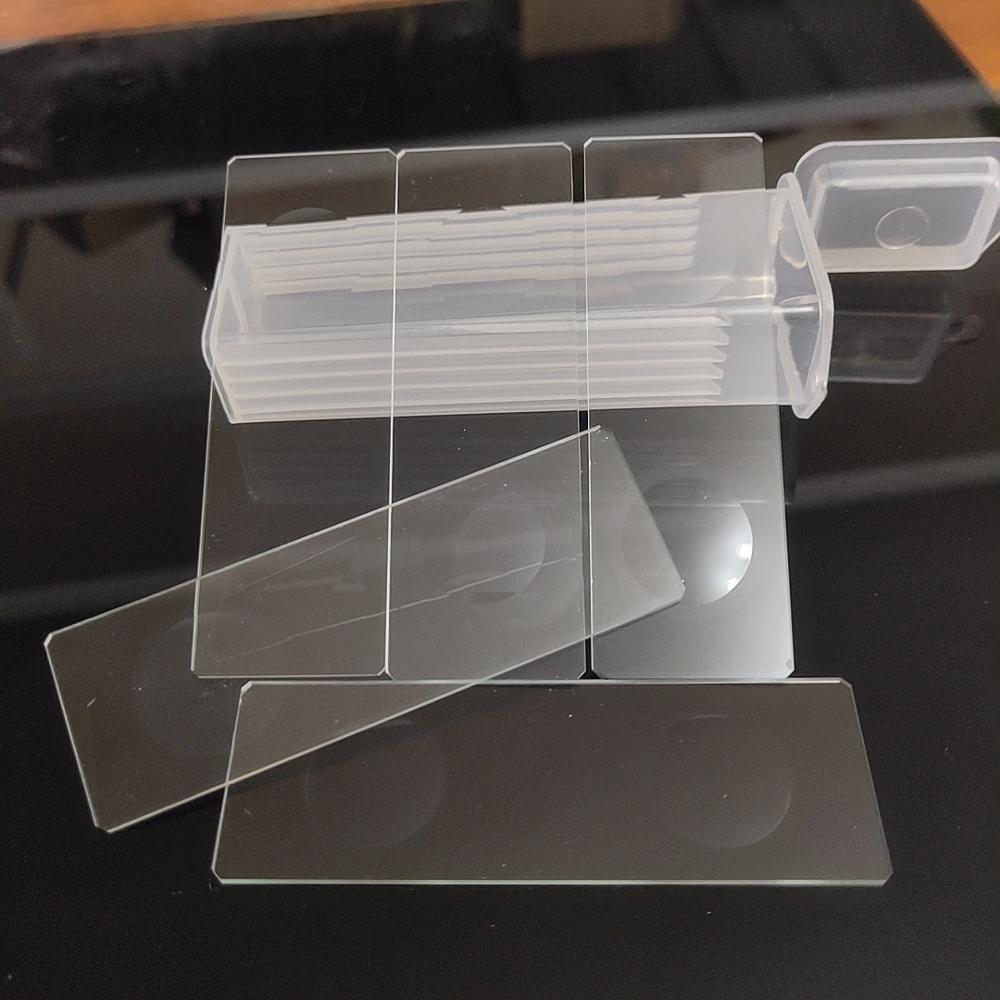 5 stk. 1mm tykkelse hulrumsglasdæksler, dobbelte konkave mikroskopglasglas, genanvendelige laboratorieblankprøvedækselglas
