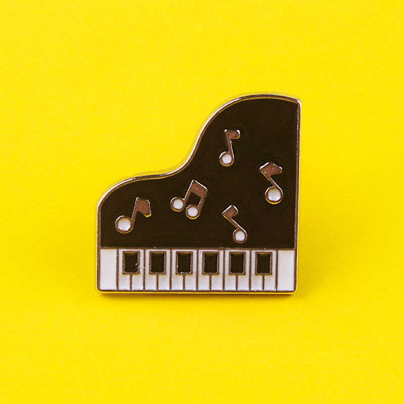 Muziekinstrument Pin Badges Op Kleding Emaille Pins Gitaar Pictogrammen Leuke Metalen Badges Strepen Voor Kleding Badge Voor Jeans Jas