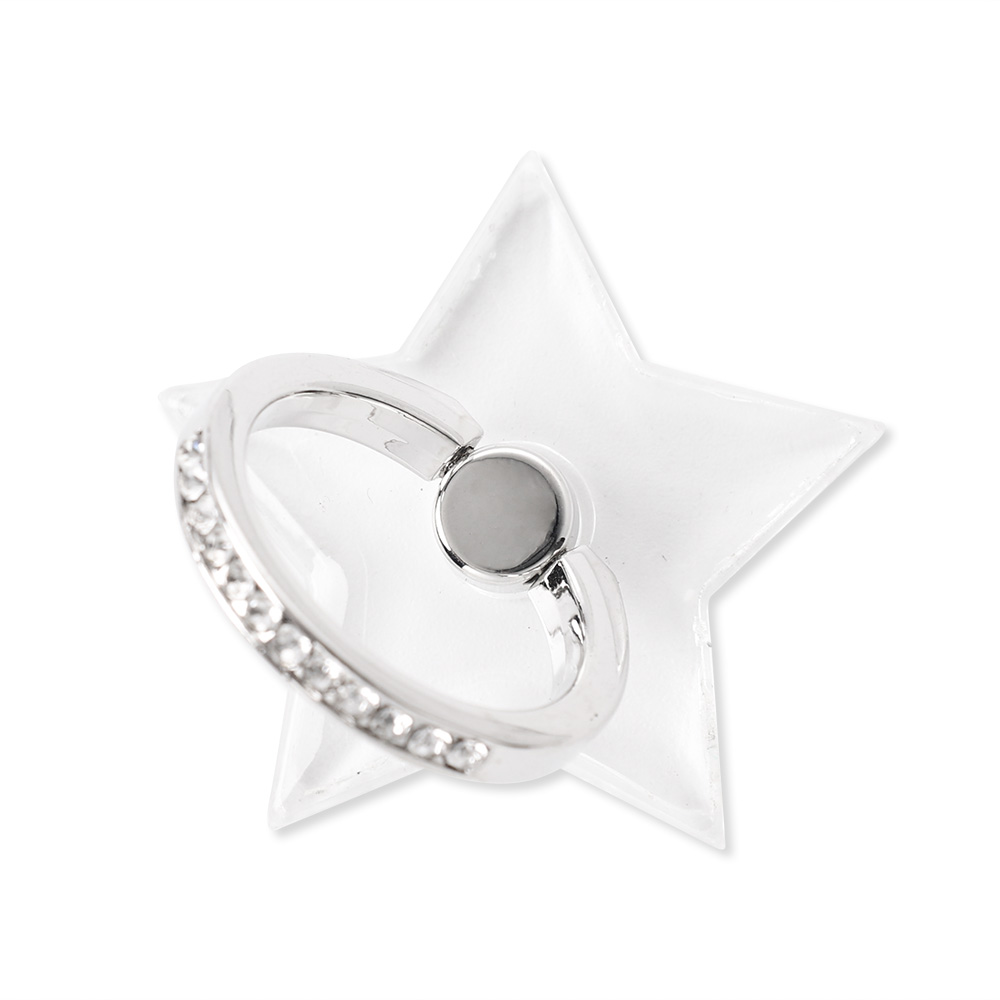 Transparante Vinger Ring Houder Diamond Ring Phone Stand Houder Voor Gsm Vinger Grip Draaibaar Telefoon Ondersteuning Mount Accessoire: Sapphire