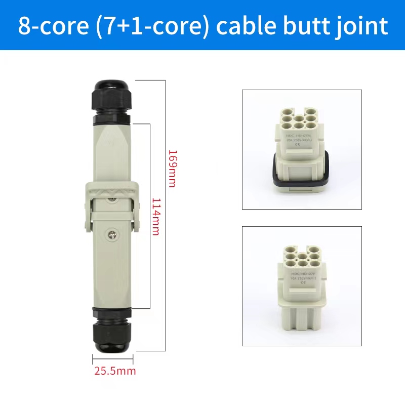 Connettore per carichi pesanti HDC-ah 4/5/6/8 spillo Presa per aviazione impermeabile industriale Custodia in plastica 250 V 10 A/16 A: Cielo Blu
