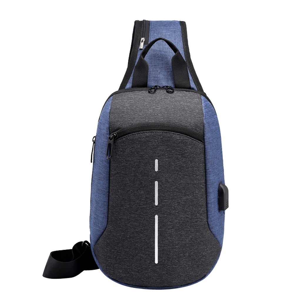 Aelicy Grande Capacità di Spalla del Sacchetto di Crossbody unisex versatile Messaggero Della Chiusura Lampo del Messaggero Criss-attraverso Oxford Sacchetti di Materiale unisex: blu