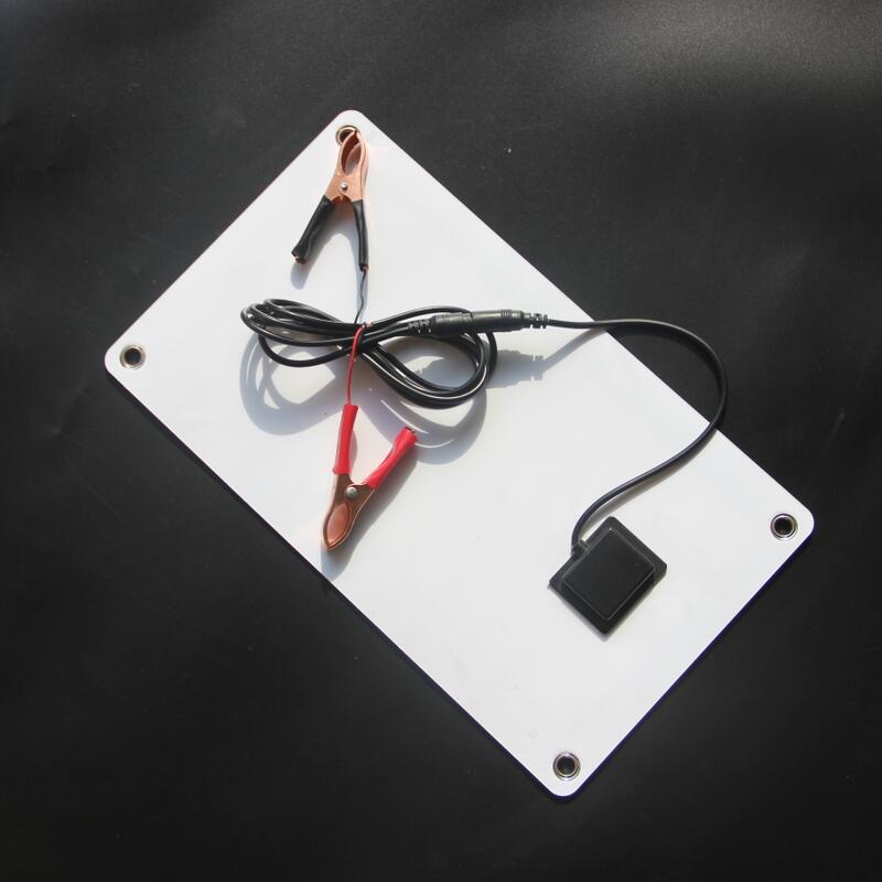 7.5W 12V Zonnepaneel Lader Monokristallijn Silicium Zonnepaneel Semi-Flexibele Car Charger Met Clip