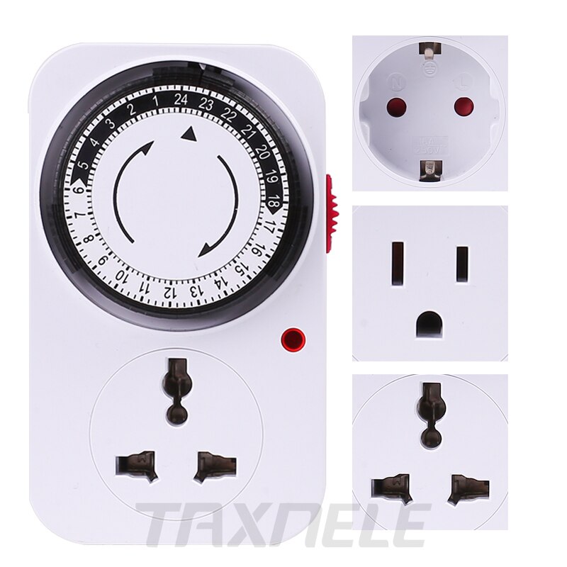 24 Hour Programmable Mechanical Timer Switch Universal Socket Timer 220V 16A Europe Plug EU plug