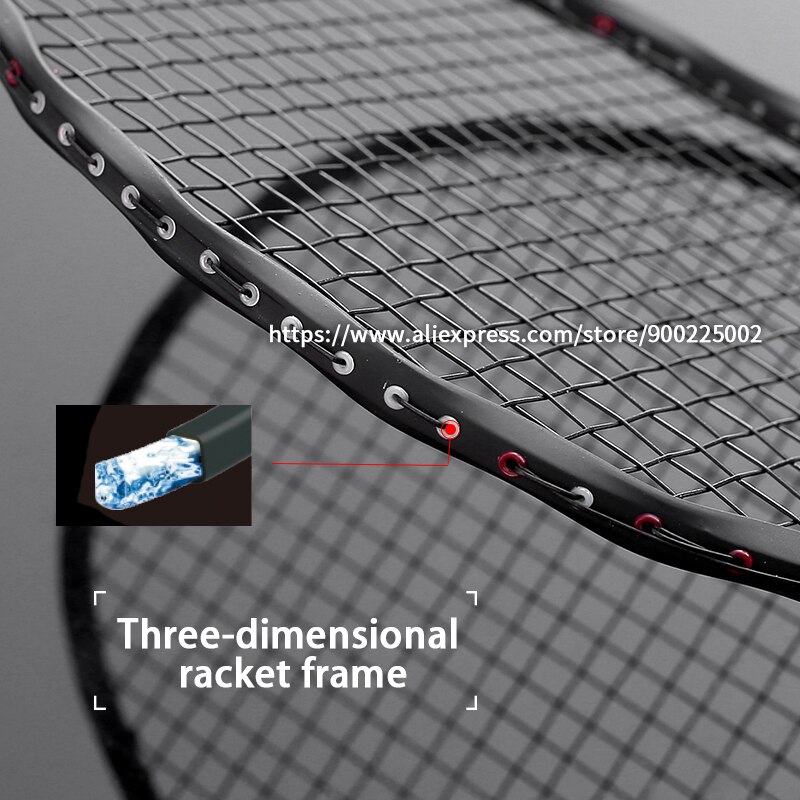 Carbon Fiber Badminton Rackets 4U Professionele Offensief Soort Rackets Met Zakken Snaren 22-30LBS Racket Snelheid Sport