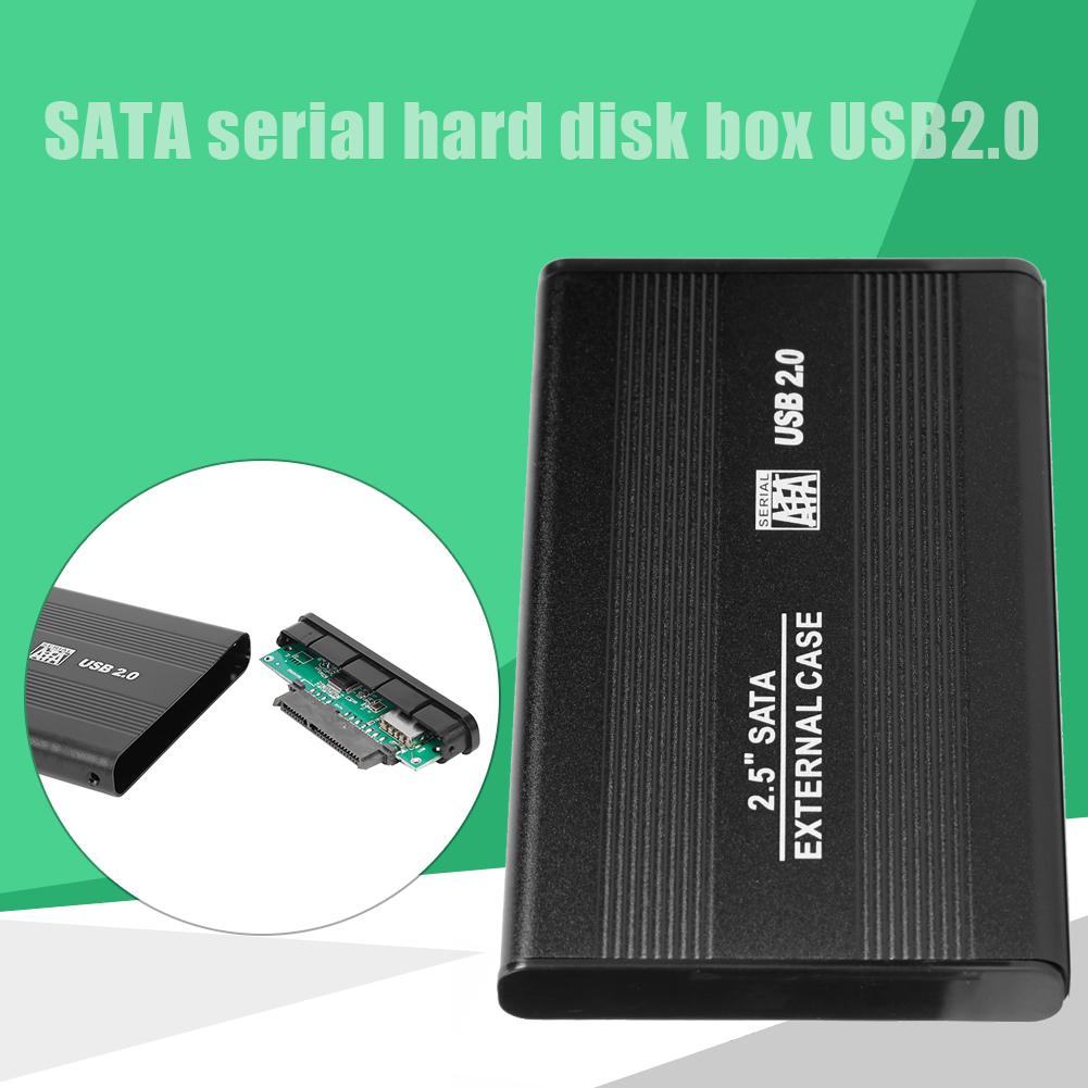 2.5 tums usb 2.0 to sata hdd-fodral extern 480 mbps ssd-hårddiskhölje diskfodrallåda extern hårddisk för pc-dator
