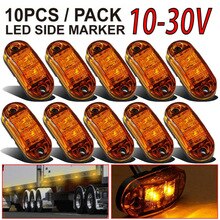2Diode Amber LED Marker Lights Side Lamp 10V-30V Side Marker Lights LED Light Trailer
