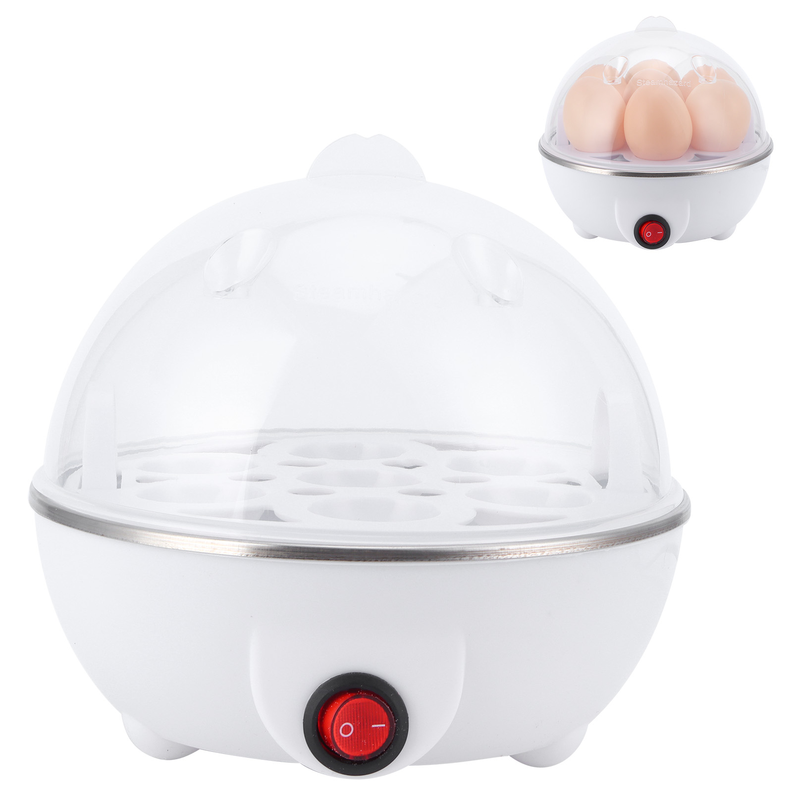 Multifunksjon elektrisk eggkoker enkelt eggkoker kjøkken dampet hurtig frokost matlagingsapparater 110-220v