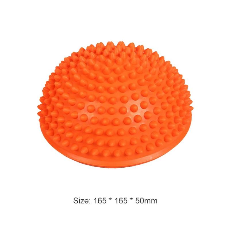 Duurzaam Yoga Ballen Draagbare Delicate Opblaasbare Half Yoga Bal Oefening Fitness Apparatuur Balans Training Gym Bal: Oranje