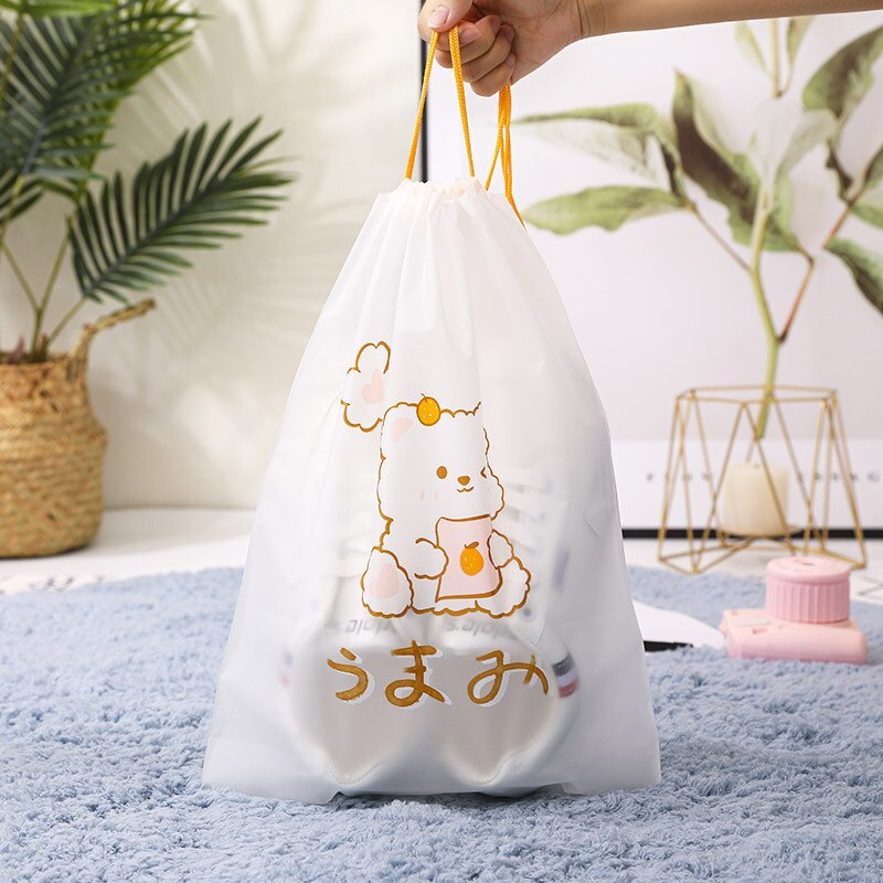 10pcs/set Packaging Bag Travel Clothing Storage Bag Underwear Cute Storage Bag Clothes Shoes Sub-packaging Waterproof Seal Bag