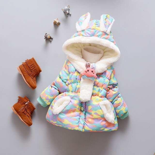 Kinderkleding Warme Winter Herfst Bovenkleding Baby Meisje Kleding Jas Voor Meisjes Jas Kids Kleding Hoodies 1 2 3 4 jaar: Green / 12m