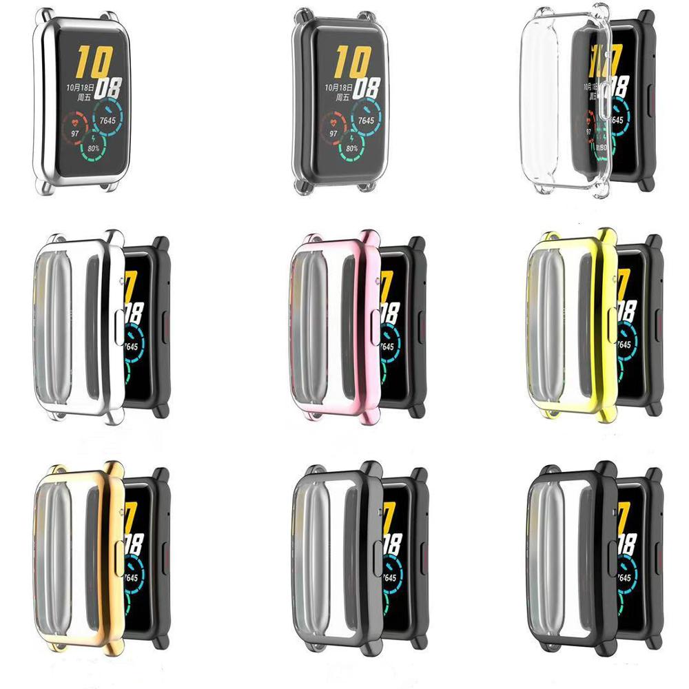Soft Case Voor Huawei Honor Horloge Es Tpu Plated Rondom Screen Protector Cover Bumper Protector Volledige Cover Screen bescherming