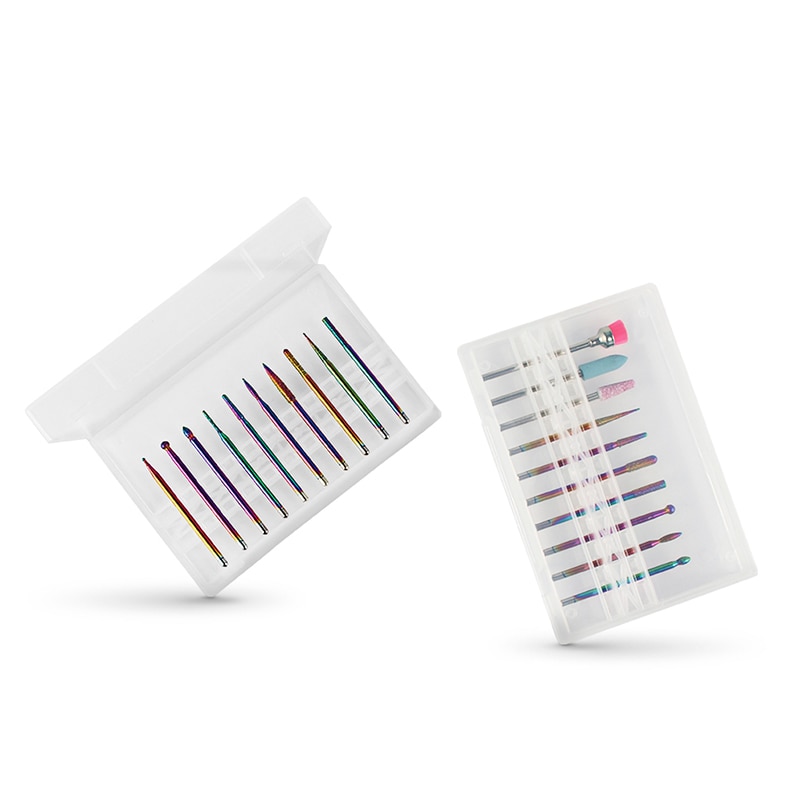 1 Set Nail Grinding Head Milling Manicure Tungsten Steel Cutter for Pedicure Machine Sander Drill Bit Set Electric Tools