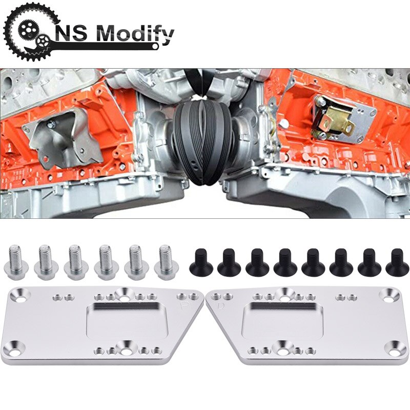 2PCS/Set LS Engine Bracket Bracket LS Idler Relocation Kit For For Chevrolet 3.6L 222Cu. In. V6 GAS DOHC Naturally Aspirate