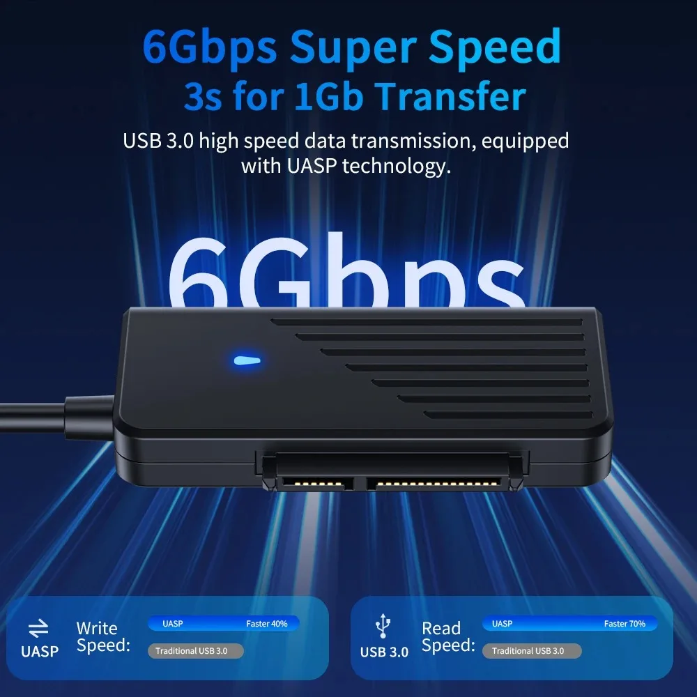 adapter SATA na USB 3.0 5 Gbps adapter USB na SATA 2,5/3,5 cala adapter dysku twardego SSD Konwerter dysku półprzewodnikowego M.2 NGFF robić laptopa PC